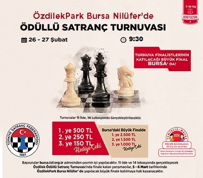 ÖzdilekPark Bursa Nilüfer'de Ödüllü Satranç Turnuvası!